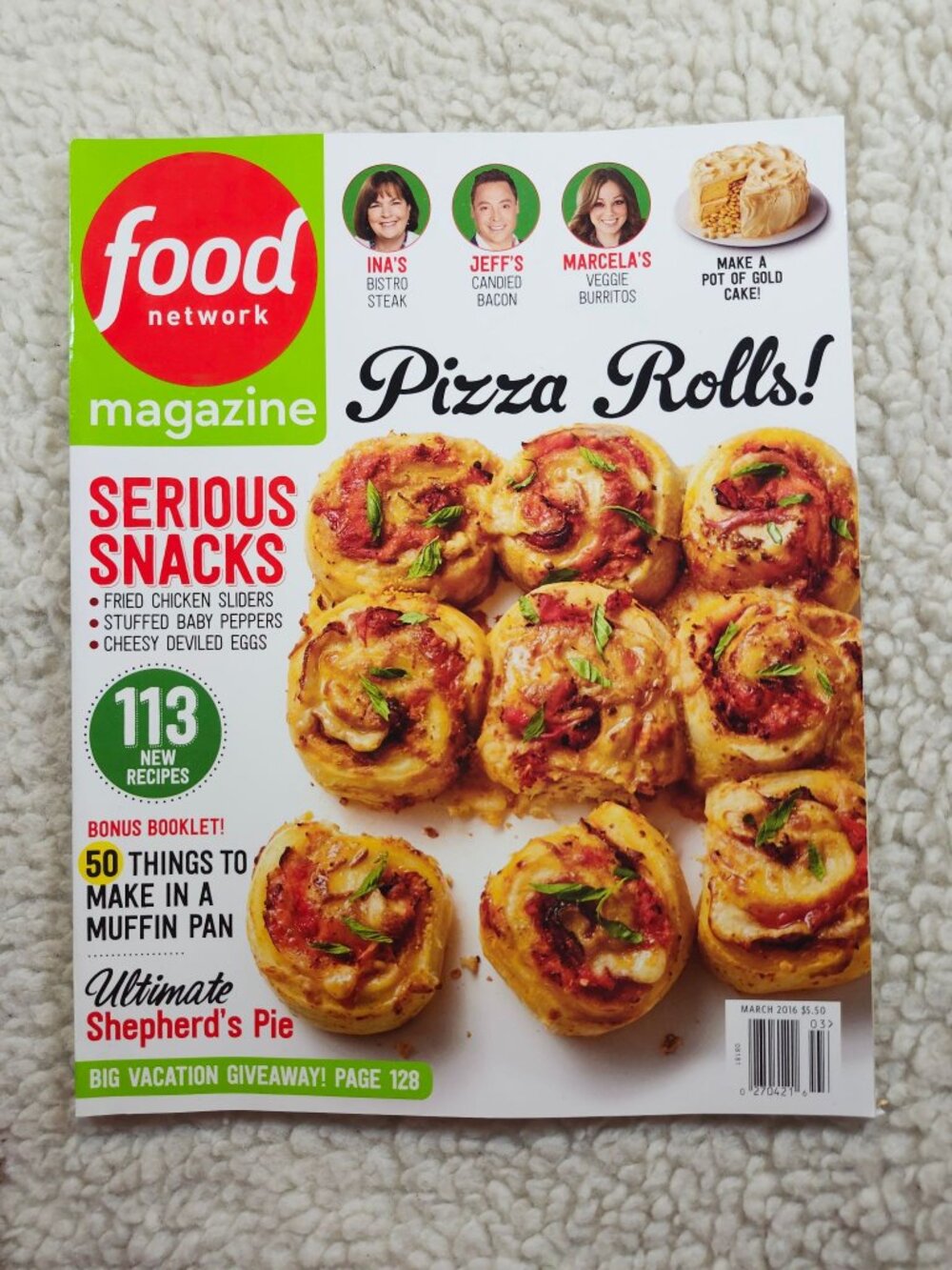 Food Network Magazine March 2016 Pizza Rolls Issue Recipes Cooking Magazine